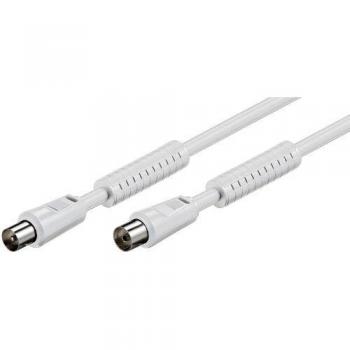 Cable Coaxial RG-59 10m con Conectores IEC Macho y Hembra, 100% Blindado con Ferrita
