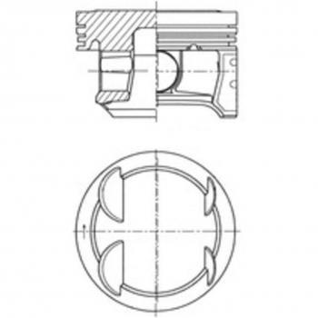 Pistón Kolbenschmidt 41006600 con anillos incluidos, alta calidad, compatible con motores de diversas marcas, fabricado en materiales duraderos para un rendimiento óptimo