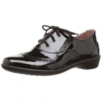 Ricosta Katie  M Patent M - Zapatos de cordones para niñas, Noir