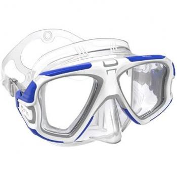 Mares Máscara de Buceo Edge Eco Box, Hebillas Integradas en el Marco, Adulto, Talla Única, Azul/Transparente