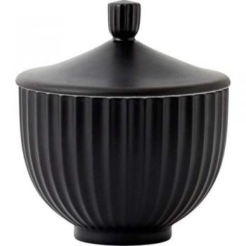 Lyngby - Bombonera de porcelana Ø10cm negro