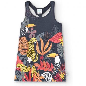 Vestido de niña estampado de tirantes