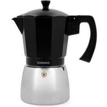 Cafetera Bidasoa Tribeca 12 tazas de Aluminio Fundido con Base de Acero Inoxidable