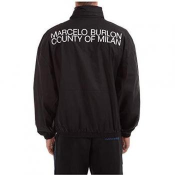 Marcelo Burlon Lightweight Black Cotton Tech Jacket for Men, Size M