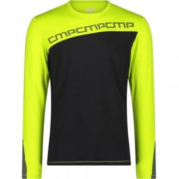 CMP Long Sleeve T-Shirt for Men - Black/Acid, 4XL