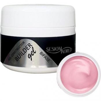 Gel constructor uñas tono rosa suave