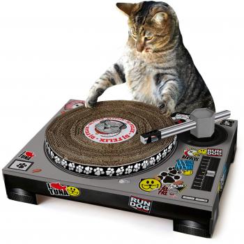SUCK UK SK CATDECK1 Rascador Tocadiscos para Gatos, Multicolour