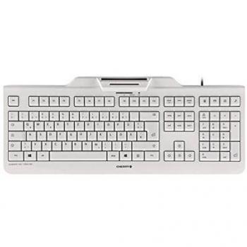 Cherry JK-A0100ES-0 - Teclado, Lector de Tarjeta Integrado, USB, Color Blanco