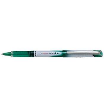 Pilot - V-Ball Grip 05 - Bolígrafo Roller Tinta Liquida - Verde - Punto Fino - Caja 12 unidades