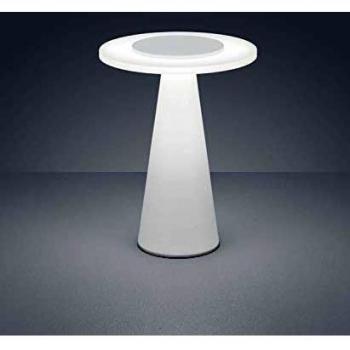 Lámpara de mesa Helestra Bax con regulador táctil, blanca