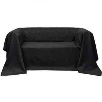 vidaXL Funda de Sofá Micro-Gamuza Ante Antracita 210x280 cm Protector Cubierta