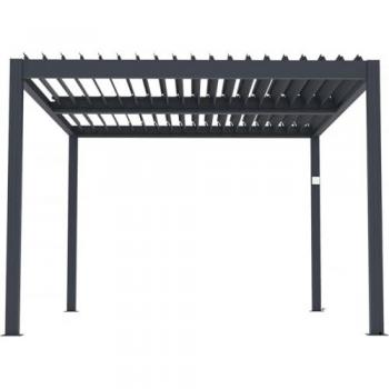 Pérgola Bioclimática Motorizada con LED Windsor de Aluminio 3 x 4 - Gris