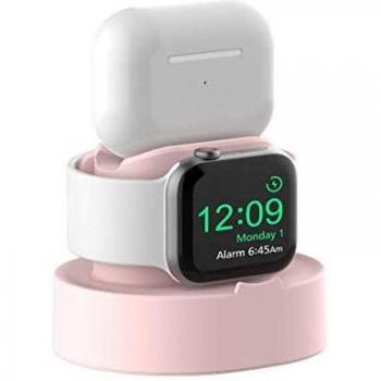 SOKUSIN Soporte Carga para Apple Watch,Poseedor Fácil Instalación para Apple Watch 38/40/42/44mm iWatch 1/2/3/4/5,Cargando Y Nocturno Soporte Modo,AirPods Pro Muelle Cargador