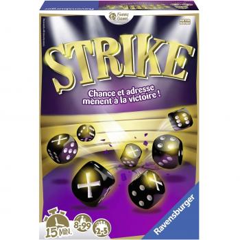 Juego de Mesa Ravensburger Strike - Juego de estrategia, 2 a 6 jugadores, edades a partir de 8 años, duración aproximada de 15 minutos
