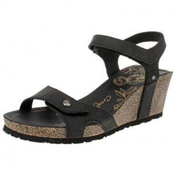 Panama Jack Julia Basics B1 Women's Black Wedge Sandals EU 38