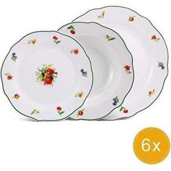 Brunchfield Lewes - Vajilla en porcelana de 18 piezas