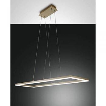 Lámpara colgante LED Bard 92x32cm oro mate 52W Fabas Light