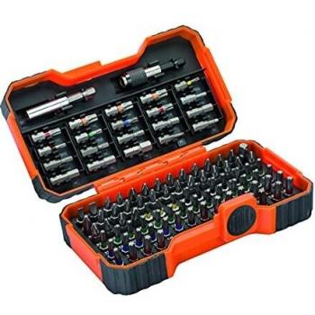 Juego de 100 Puntas de Destornillador 1/4 Bahco - Incluye Ranuradas, Phillips®, Pozidriv®, Hexagonales, Robertson y TORX® con Código de Color
