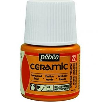 Pintura Cerámica Fría PEBEO 22 Amarillo Naranja 45ml
