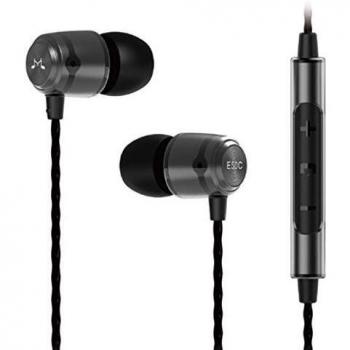 SoundMAGIC E50C Auriculares Profesionales con Aislamiento de Sonido, monitores intraauriculares, Auriculares con Cable, HiFi Stereo, Conector de 3,5 mm, con micrófono, Gunmetal