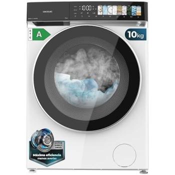Cecotec Lavadora 10kg Carga Frontal Bolero DressCode 10970 Direct Drive, 1400rpm, 11 Programas, Pantalla Full Color, Puerta XXL, Función Vapor, Luz Interior, Stop&