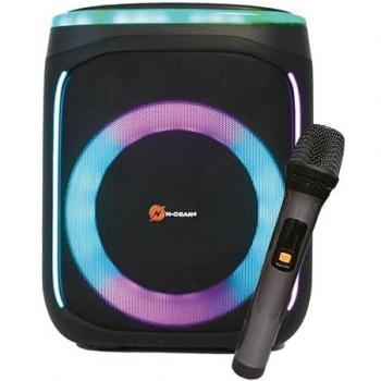 Altavoz Bluetooth Portátil N-Gear Flash Banger 606 con Iluminación, 300W, Karaoke y Micrófono Inalámbrico