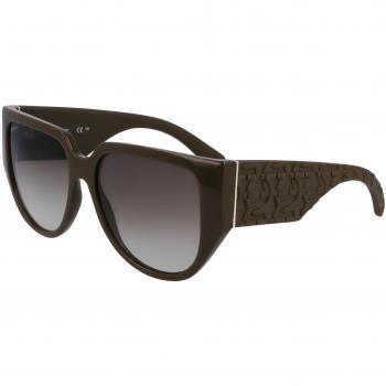 Gafas de sol Ferragamo mujer SF1088SE-324, lentes de protección UV, diseño elegante, montura ligera, color negro con detalles dorados