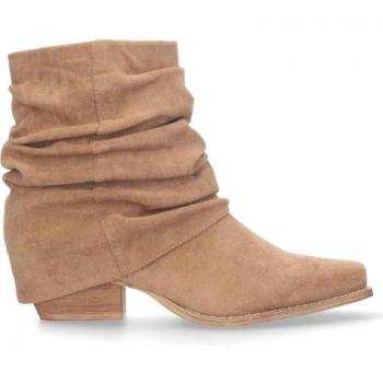 PuntoSalao Botines caña arrugada de tacón medio mujer color camel A-2509, zapatos de calidad, fabricados con materiales resistentes y duraderos