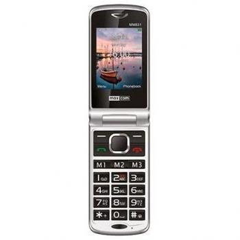Maxcom Comfort MM831 Smartphone Plateado con Pantalla 2.4, MicroSD hasta 32GB