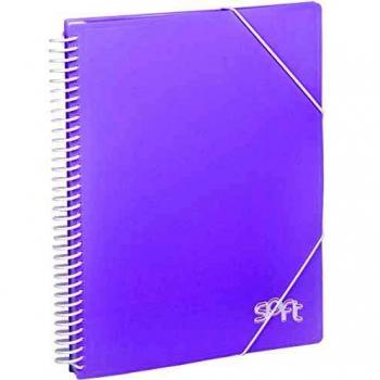 Carchivo - Carpeta 30 fundas espiral serie Soft, color malva