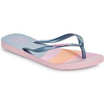 Havaianas Chanclas Slim Palette Glow para mujer - Talla 35-36 - Color naranja y rosa