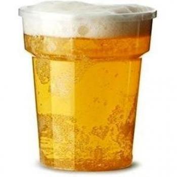 200 x 10 ml 1 11/2 vasos de plástico transparente con cerveza con marca CE - fuerte desechables vasos de cerveza
