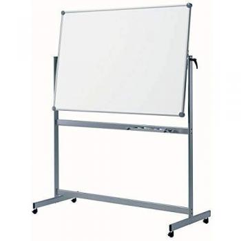 Pizarra Blanca Móvil Magnética 210 cm x 100 cm, Inclinable y Doble Cara