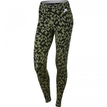Nike W Nsw Lggng Club Tangrams Mallas, Mujer, Verde