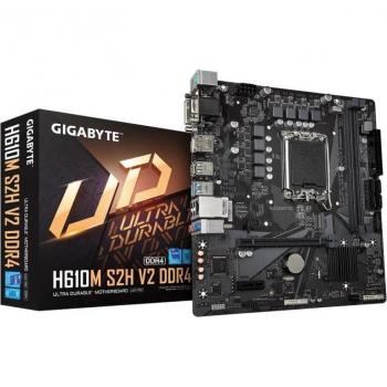 Gigabyte H610M S2H V2 Micro ATX LGA 1700 DDR4 SATA PCIe HDMI DVI DP M.2 USB 3.2/2.0