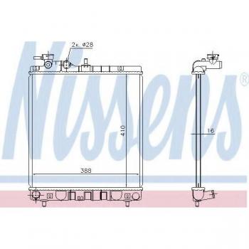Radiador Nissens 675006 para refrigeración del motor
