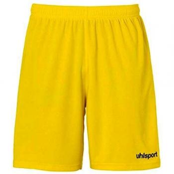 uhlsport Center Basic Shorts Without Slip Shorts De Juego, Hombre, Lima Amarillo/Negro, 116