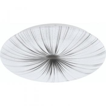 Plafón LED Decorativo Eglo Nieves Ø41 cm Blanco y Plata 2400 Lúmenes