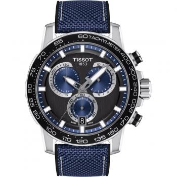 Tissot Supersport Chrono 45mm Men's Watch - Chronograph, 46mm, Black/Blue, Size: One Size