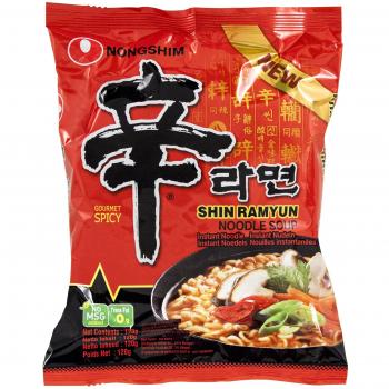 Nong Shim Shin Ramyun - Sopa de fideos picante, 120g, 1 unidad