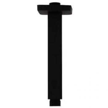 Brazo de Ducha Cuadrado Vertical a Pared Negro Mate 165mm - Ramon Soler