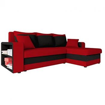Sofá rinconero Comfivo 153, con función de descanso y caja de ropa de cama, 244 x 146 x 84 cm