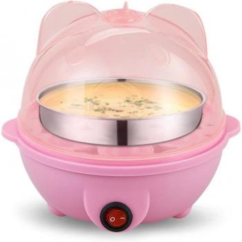Hervidor de huevos automático 7 huevos con cierre automático, plástico y acero inoxidable, mini hervidor monocapa