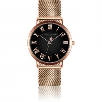 Amelia Parker Grand Noir Mesh Women's Watch