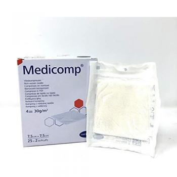 Compresas Esterilizadas Medicomp 4 Capas 7,5 x 7,5 cm - Paquete de 50 unidades