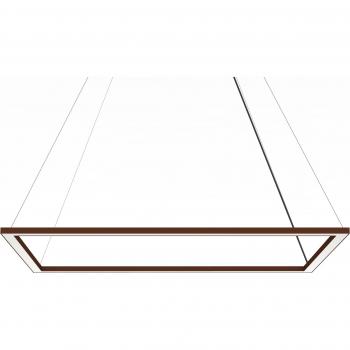 Lámpara de suelo Lumicom con tira LED 58W/m, 3000K, metal corten, 60x90cm