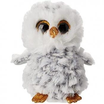 TY- Peluche, juguete, Color gris, 15 cm