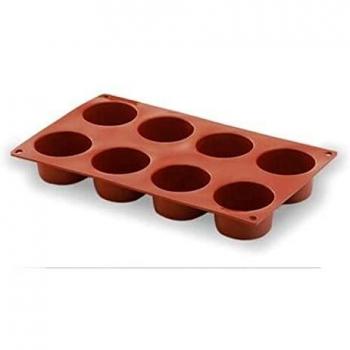 Lacor - 66807 - Molde Cilindro 8 Cavidades Silicona - Rojo