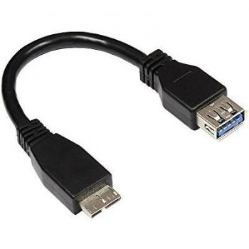 Cable USB 3.0 OTG Micro-USB B a USB A Negro 0,1 m