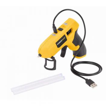 Pistola de Silicona Eléctrica 4V Powerplus POWX147 con Batería de 2,2 Ah y Accesorios
